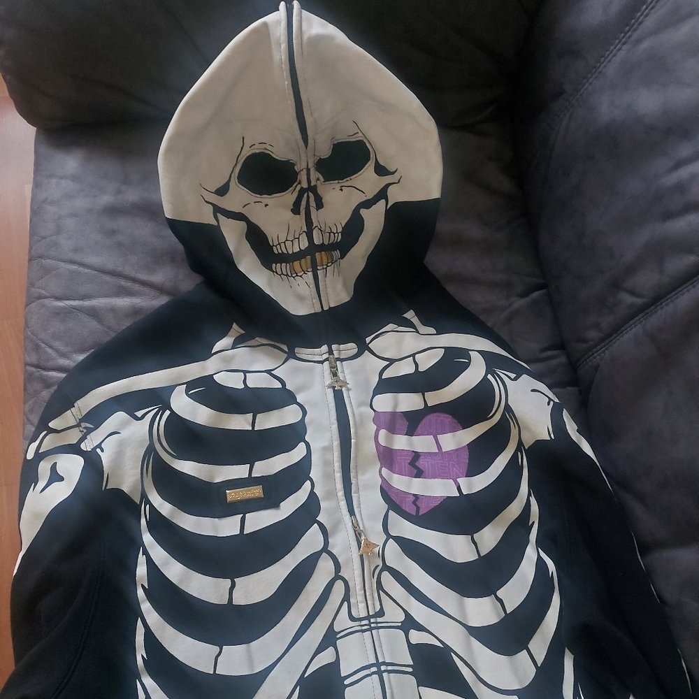 LIMITED EDITION LRG "DEAD SERIOUS" HOODIE EXCELLENT CONDITION GLOW IN THE DARK